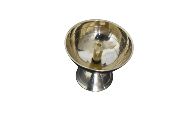Deeparadhana kundi Pair (2pc) round shaped in Brass